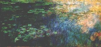 Claude Oscar Monet : Reflections of Clouds on the Water-Lily Pond, Left Panel